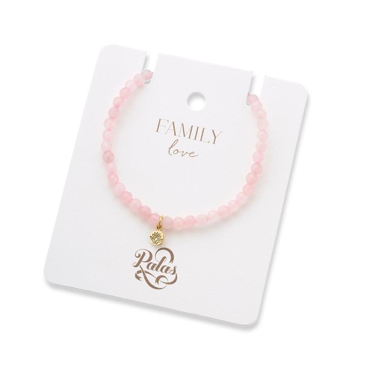 Palas Jewellery Sale | Women's Family love rose quartz gem bracelet | One Size | Fashion Bracelets & Cuffs | Afterpay Available