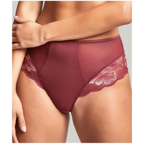 Panache Sabrina High Waist Brazilian Brief - Red Rose 8 5054383669991 Knickers Underwear Panties - Afterpay Available