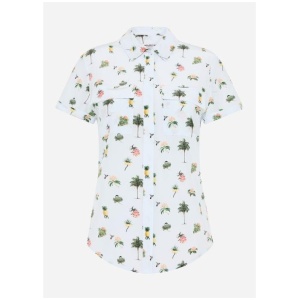 Pine-Ing For You Silk Sofia Short Sleeve Shirt