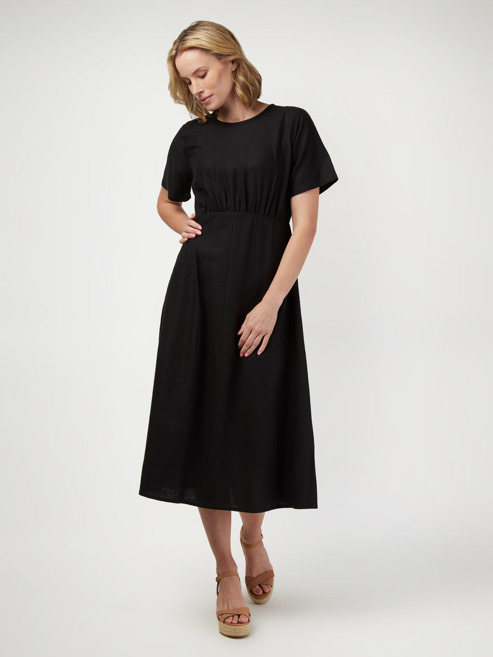 Portia Midi Dress Black