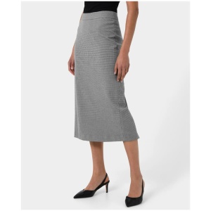 Rein Houndstooth Midi Skirt