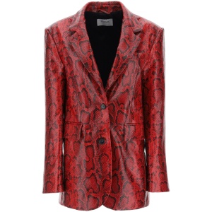 SPORTMAX fiorigi snake-effect leather jacket