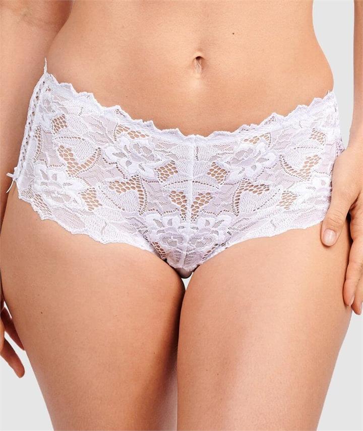 Sans Complexe Arum Mid-Rise Lace Brief - White 3XL 61564 Plus Size Knickers Underwear Panties - Afterpay Available