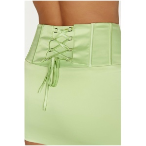 Scarlet Corset Mini Skirt - Pistachio Green