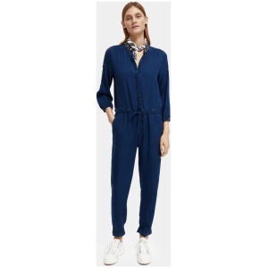 Scotch Soda Sale | Women's Beaded indigo jumpsuit | 34 | Lyocell Jumpsuit & Playsuit | Afterpay Available