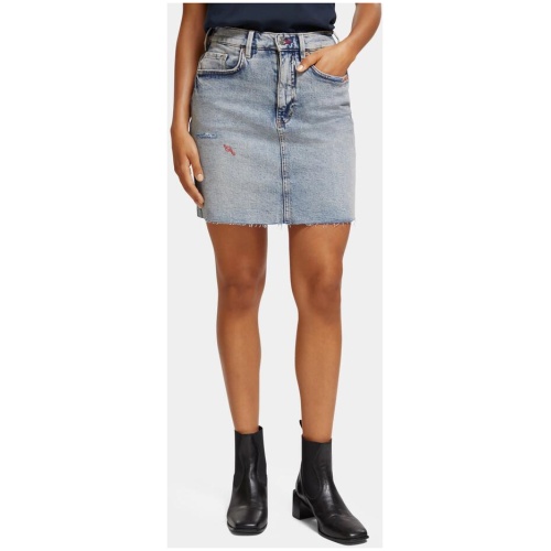 Scotch Soda Sale | Women's Embroidered denim mini skirt | XS | Polyester, Cotton Denim | Afterpay Available