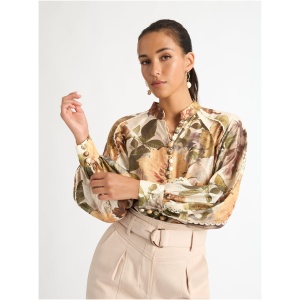 Sepia Floral Blouse Floral SHEIKE