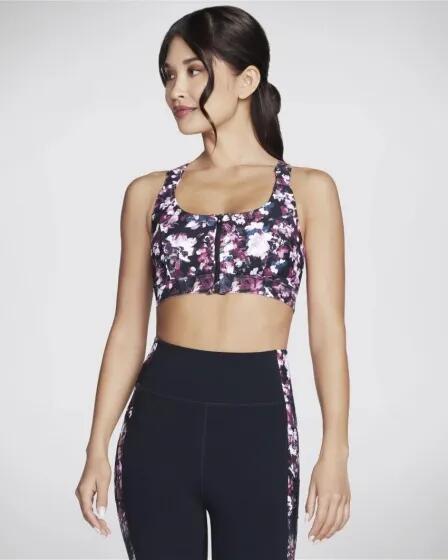 Skechers Misty Floral Zip Front Bra Multi