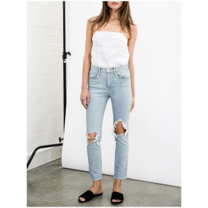 Straight Authentic Cropped Jeans - Mei, 24 / Blue