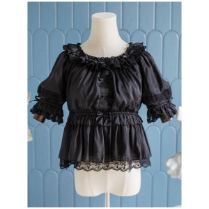 Sweet Lolita Blouses Lolita Top White Long Sleeves Ruffles Lolita Shirt