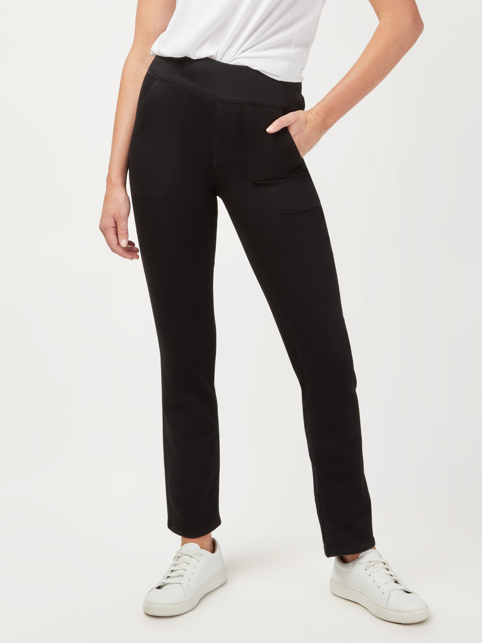 Tessa Luxe Slim Straight Jeans Black