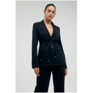 Third Form Sale Women's PROTOCOL CINCHED WAIST BLAZER RAVEN 6 Blazers Afterpay Available