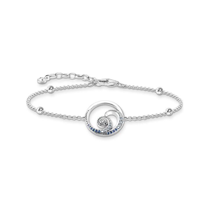 Thomas Sabo Sale | Women's Bracelet wave with stones | One Size | Fashion Bracelets & Cuffs | Afterpay Available