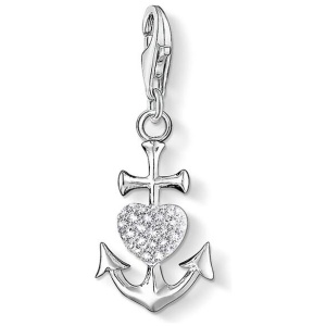 Thomas Sabo Sale | Women's Charm Pendant "Anchor With Heart" | One Size | Fashion Charms | Afterpay Available