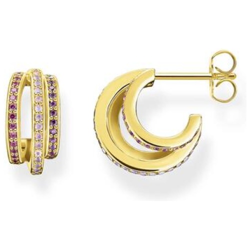 Thomas Sabo Sale | Women's Hoop Earrings Rings Gold | One Size | Gold Plated Earrings | Afterpay Available