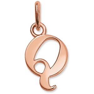 Thomas Sabo Sale | Women's Pendant Letter Q | Rose One Size | Gold Plated Charms | Afterpay Available