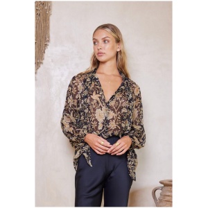 Tigerlily Sale | Women's Cordelia Frida Bow Neck Blouse | Black | 10 | Viscose Shirts | Afterpay Available