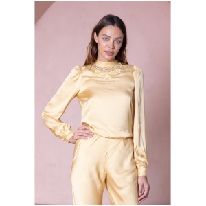 Tigerlily Sale | Women's Santa Teresa Tali Blouse | Gold Dust | 6 | Viscose Shirts | Afterpay Available