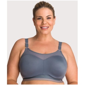 Triumph Triaction Control Lite Minimiser Sports Bra - Grey 12C 10165861 Plus Size Bra - Afterpay Available