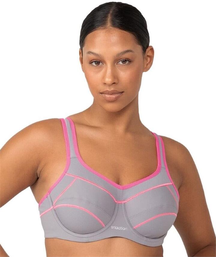 Triumph Triaction Performance Sports Bra - Quicksilver 10C 10137919 Plus Size Bra - Afterpay Available