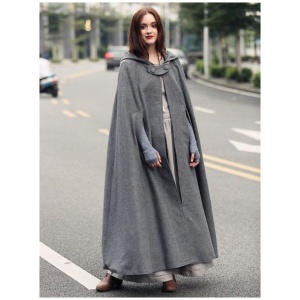 Women Poncho Hooded Hunter Green Poncho Oversized Cape