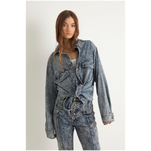 Zerafima Sale | Women's ALORA DENIM SHIRT | S | Cotton Denim | Afterpay Available