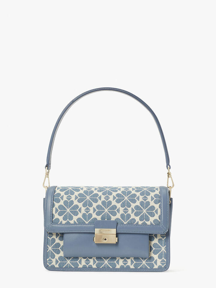 spade flower jacquard voyage medium shoulder bag