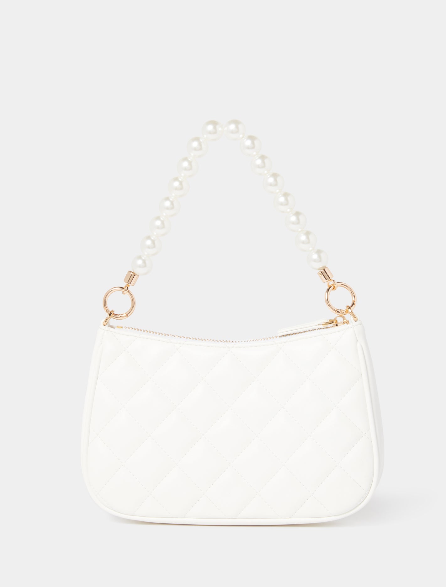 Forever New Women's Penelope Quilted Shoulder Bag in White