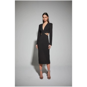 Kianna Sale Women's Dani Dress Black 6 Long Sleeves Midi Dresses Afterpay Available