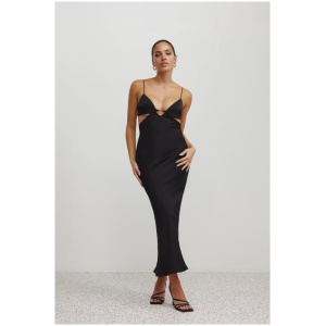 Lexi Sale Women's Karma Dress Black AU/UK 10 Spaghetti Strap Midi Dresses Afterpay Available