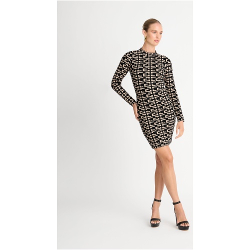 Monte Carlo Knit Dress Black Geo SHEIKE