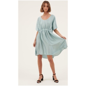 Primness Sale Women's LA JETEE DRESS LIQUID BLUE FINAL SALE S Silk Mini Dresses Afterpay Available