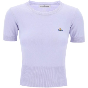 VIVIENNE WESTWOOD bea short-sleeve sweater with orb embroidery