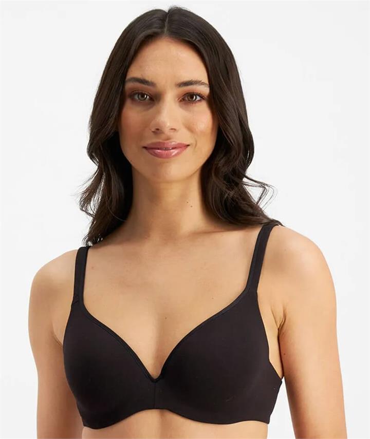 Berlei Barely There Cotton Rich Bra - Black 12A Y289P Plus Size Bra - Afterpay Available