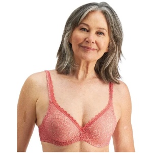 Berlei Barely There Lace Contour Bra - Dusty Red YYTP Plus Size Bra - Afterpay Available