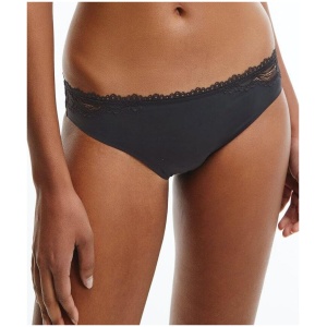 Calvin Klein Seductive Comfort Lotus Floral Bikini Brief - Black QF6398 Knickers Underwear Panties - Afterpay Available