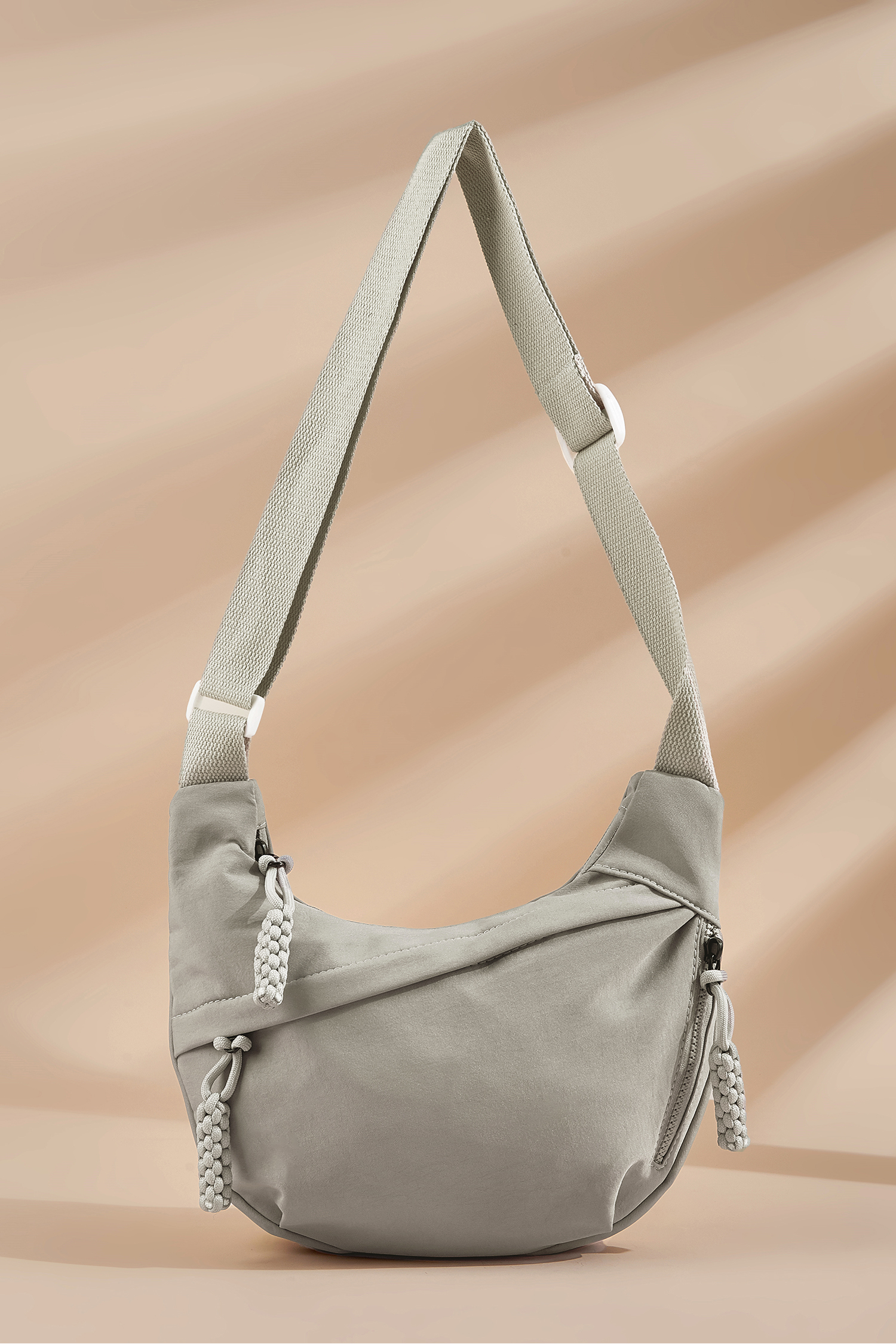 Cupshe Ecru Crossbody Bag - Light Grey,F