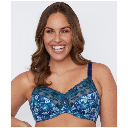 Fayreform Wild Violet Underwire Bra - Lily Print F75-617 Plus Size Bra - Afterpay Available