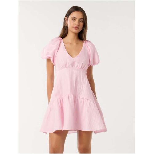 Forever New Women's Melody Puff-Sleeve Mini Dress in Cherry Blossom