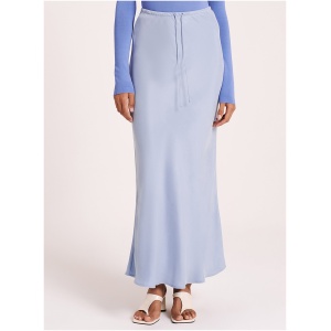 Hayz Cupro Maxi Skirt in Sky Blue