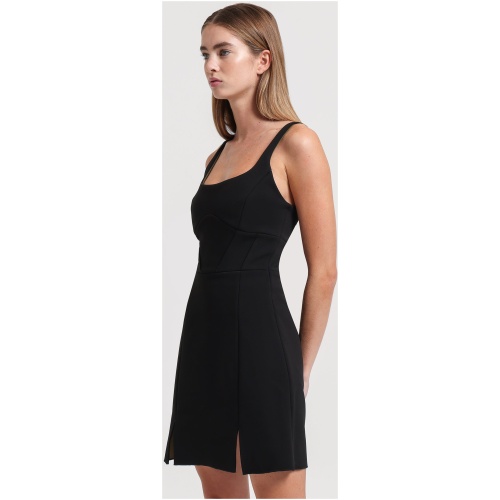 Iesha Bonded Mini Dress in Black