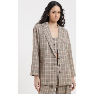 Kelly Boyfriend Blazer in Clay Check