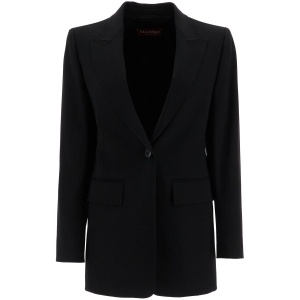 MAX MARA STUDIO wool crepe blazer with t