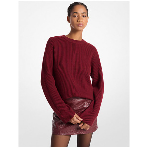 MK Ribbed Wool Jumper - Red - Michael Kors