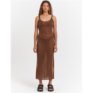 Marketta Midi Dress in Chocolate