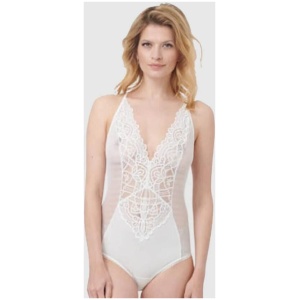 Oh!Zuza Lace Bodysuit - Ivory S021 Plus Size Bodysuits & Basques - Afterpay Available