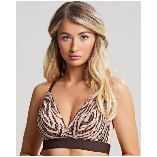 Panache Lyzy Vibe Triangle Wirefree Bra - Zebra 6G 5054383508825 Plus Size Bra - Afterpay Available