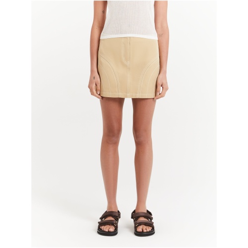 Pia Mini Skirt in Camel