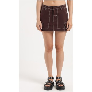 Rift Cargo Mini Skirt in Postal Brown