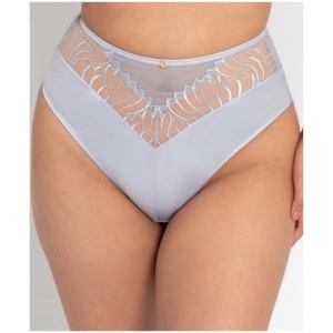 Scantilly Fallen Angel High Waist Brief - Silvery Blue ST012208 Knickers Underwear Panties - Afterpay Available